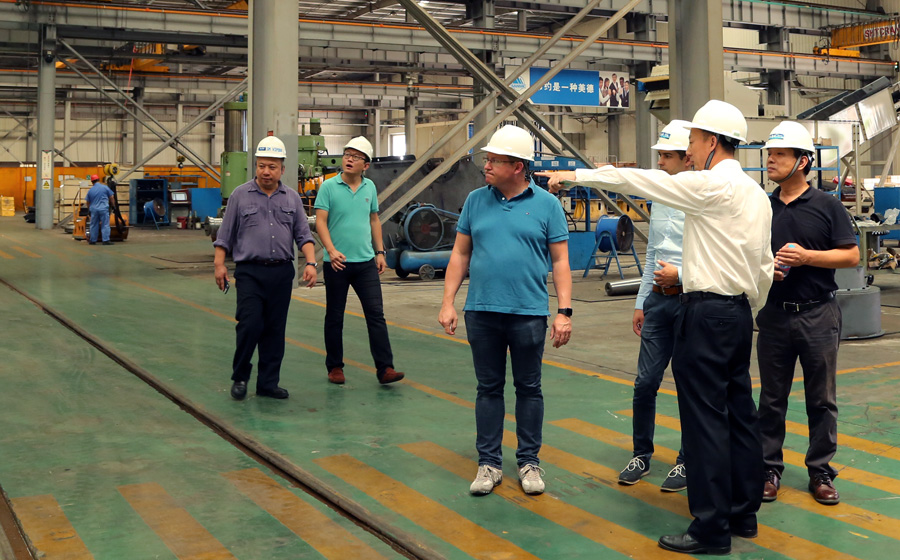 高能環(huán)境、青島合能、奧地利Thoni公司領導蒞臨山美股份考察指導